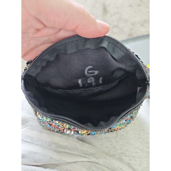 Sequin and Pearls Rainbow Bum Bag Festival must! Fanny pack Waist Bag Handmade - Picture 6 of 6